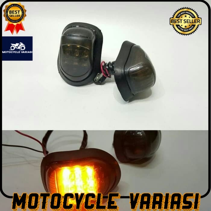 Lampu sein Sen tempel fairing oval smoke NINJA R15 R25 CBR GSX