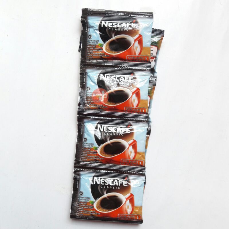 

[Bisa COD] Nescafe Classic Kopi Hitam Instan Renceng Isi 10 pcs