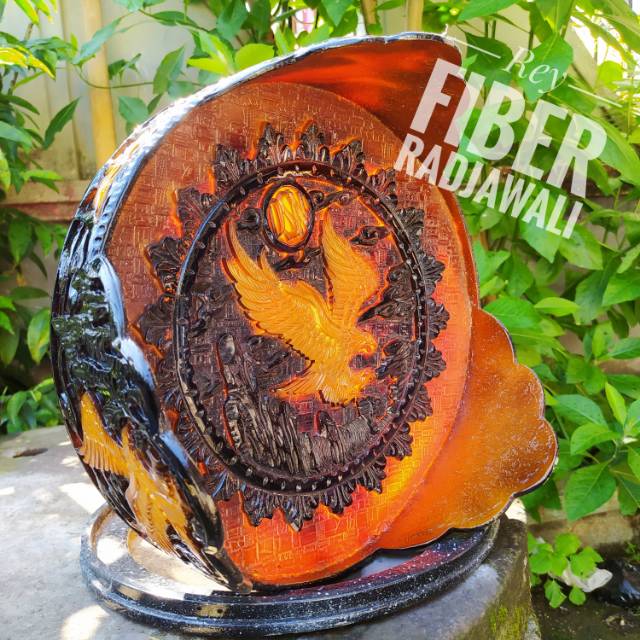 TEBOK LOVEBIRD MOTIF RADJAWALI HITAM BAHAN FIBER KUAT ELEGAN