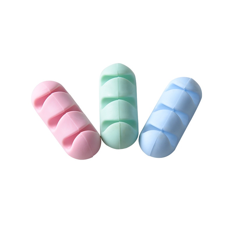 2pcs Klip Holder Kabel USB Headphone Mouse Dengan Perekat Untuk Meja