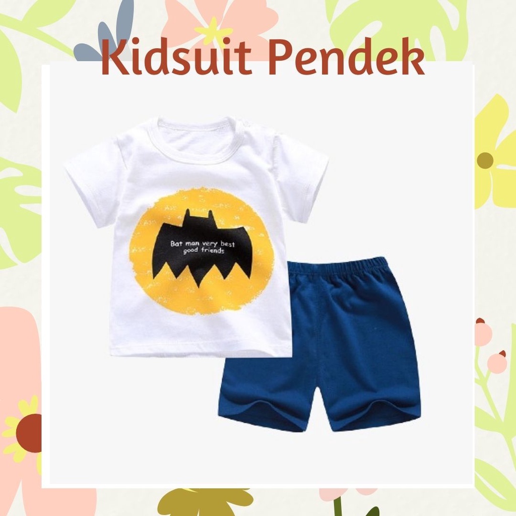 Plazababyku KIDS SUIT PENDEK Setelan Anak / Piyama anak / baju anak laki-laki Import ebv cewek TOT2