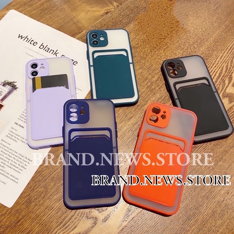 MACARON SLOT CARD PROTECTOR IPHONE 6/ 6+/ 6 PLUS/ 7/ 8/ 7+/ 8+/ X/ XS/ XR/ XS MAX/ HARD CASE FUZE/ SOFT CANDY AKRILIK/ACRYLIC/ dompet kartu 001