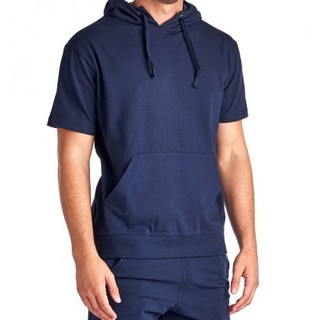 Short Sleeve Hoodie - Navy