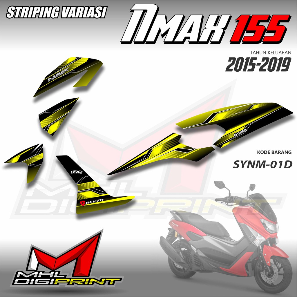 STRIPING VARIASI NMAX 155 GENERASI PERTAMA -  STIKER NMAX OLD - SYNM 01