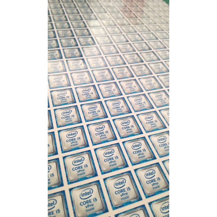 Stiker Intel Core i5 VPro Blue