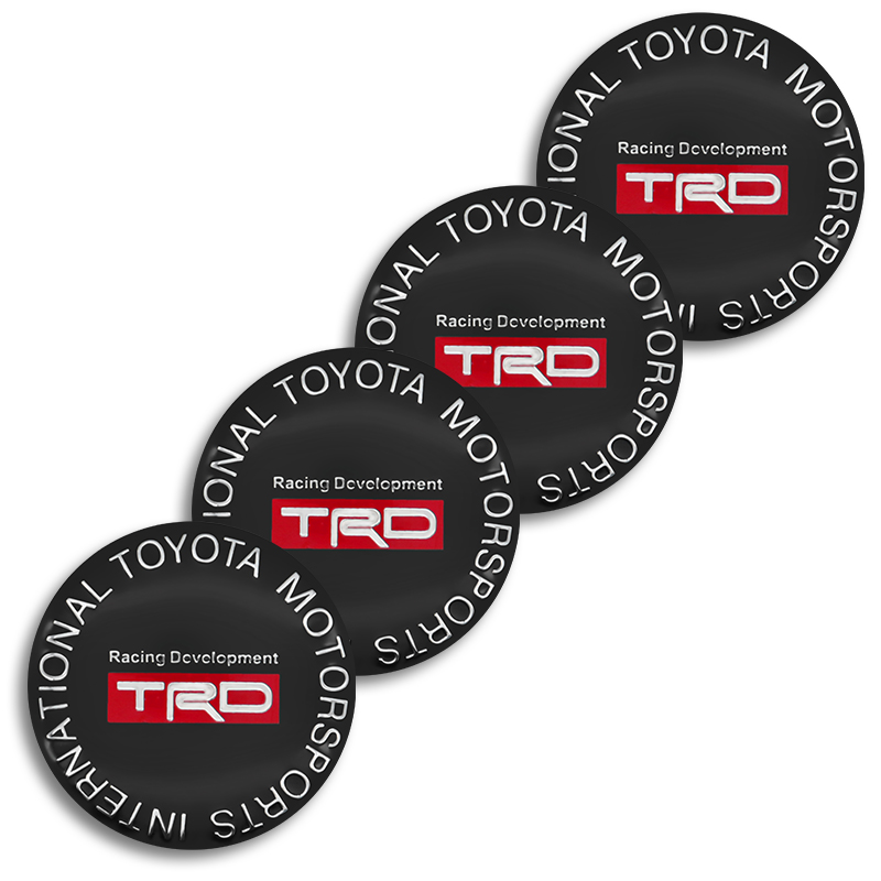 4pcs Sticker Emblem Dekorasi Velg Mobil Ukuran 56mm Untuk Rush Calya Starlet Supra Yaris Agya Fortuner Dyna