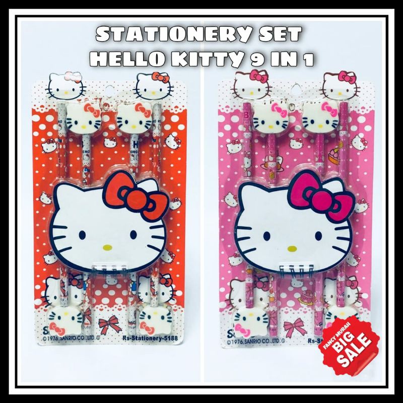 

(SALE) STATIONERY SET HELLO KITTY 9 IN 1