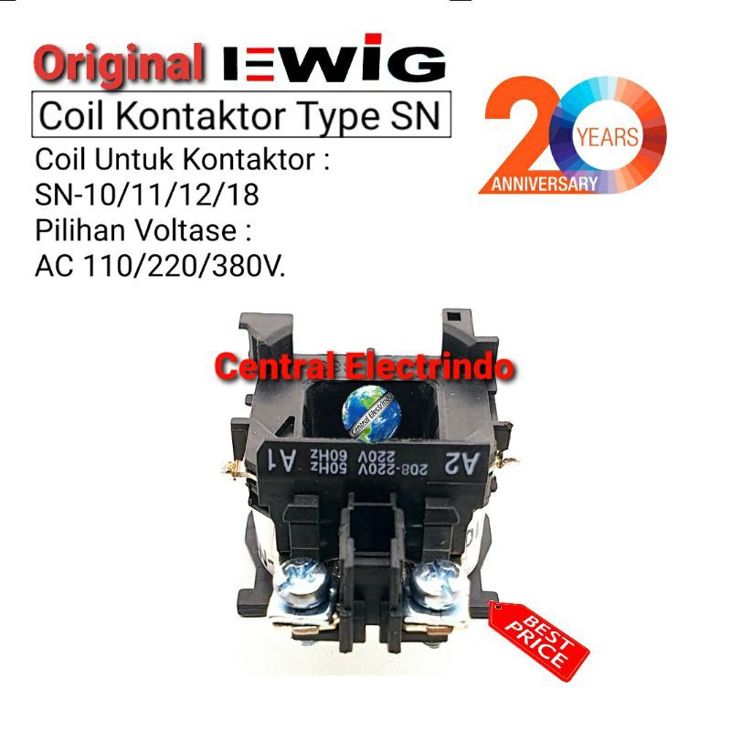 Koil Coil Kontaktor Contactor EWIG SN-10/11/12/18.