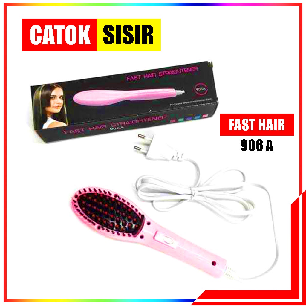 Catok Sisir Kecil 906A / Fast Hair Straightener Mini Sisir Catok Rambut Pelurus Rambut Elektrik Catokan Rambut