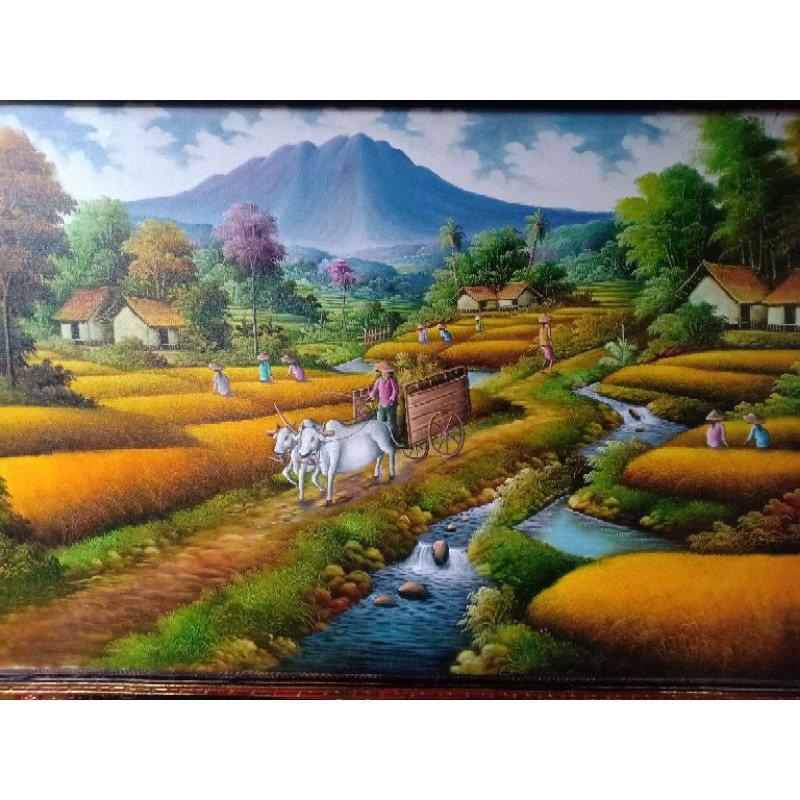 Lukisan Pemandangan Sawah