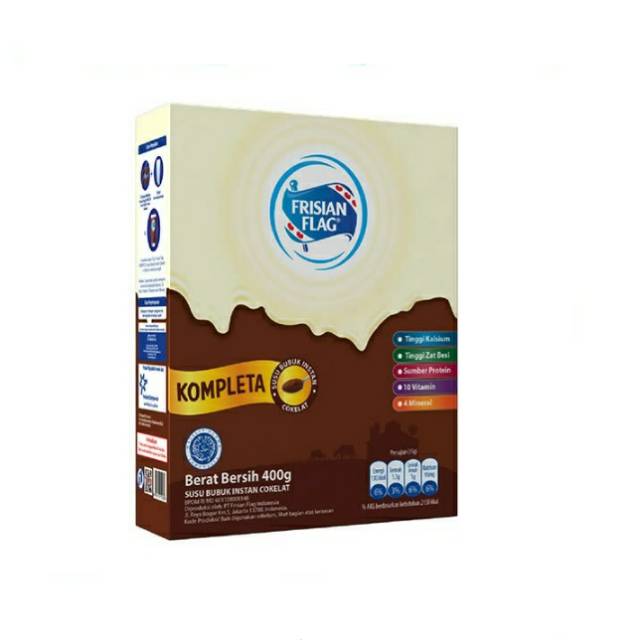 

FRISIAN FLAG Kompleta Susu Bubuk Keluarga Coklat Box 400gr Cokelat 400 gr Chocolate Milk 400g g gram