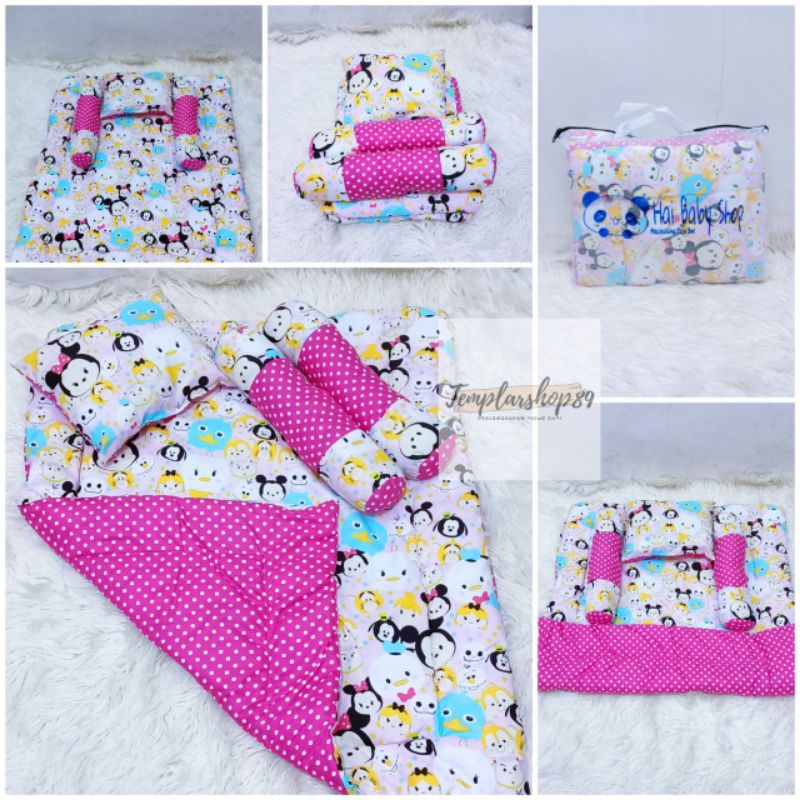 Bedding Set Bayi Bedcover Selimut Bayi Hangat Baru Lahir Free bantal guling dan Tas Cantik