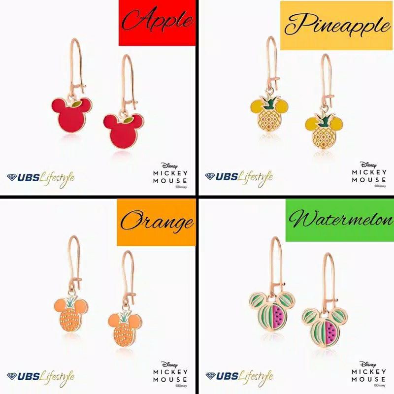 Anting anak mickey mouse edisi buah/fruit kadar 375