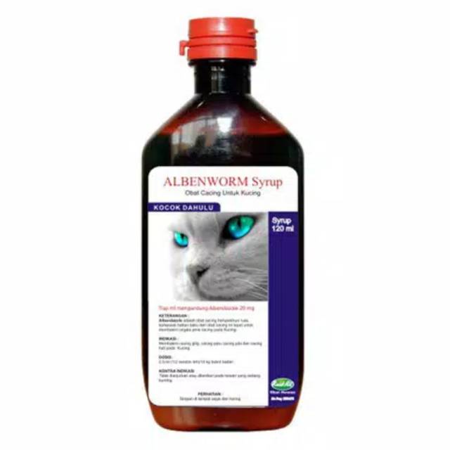 ALBENWORM syrup obat cacing cair kucing 120ML