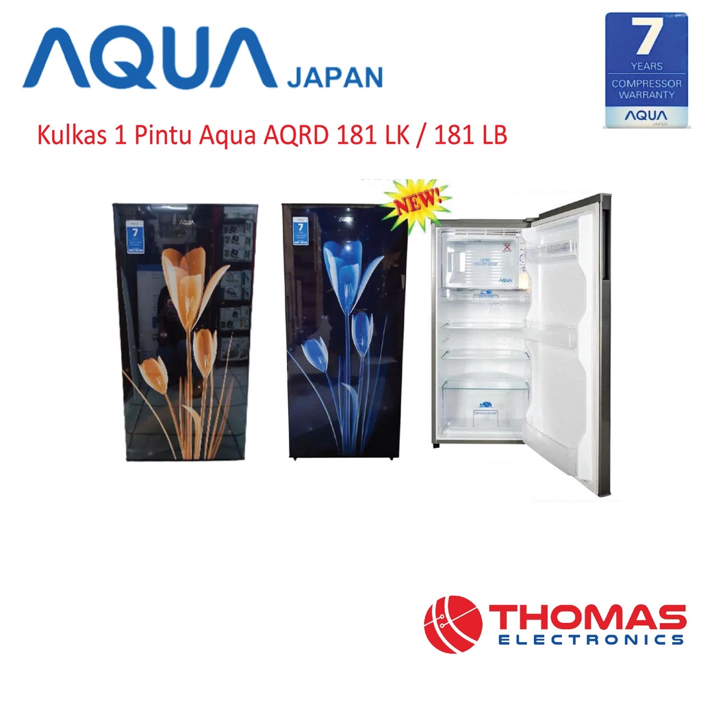 Kulkas 1 Pintu Aqua AQRD 181 LK  181 LB AQRD 181 LKLB GARANSI RESMI