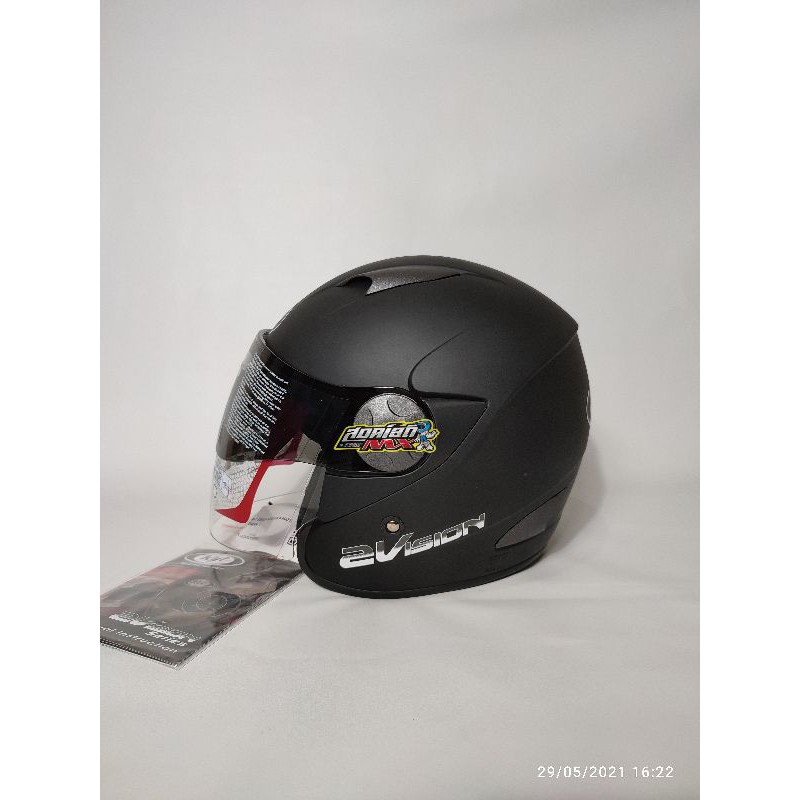 HELM KYT 2 VISION BLACK DOFF ORI HELM KYT 2VISION BLACK DOFF KYT 2 VISION BLACK MATT KYT 2VISOR ORI
