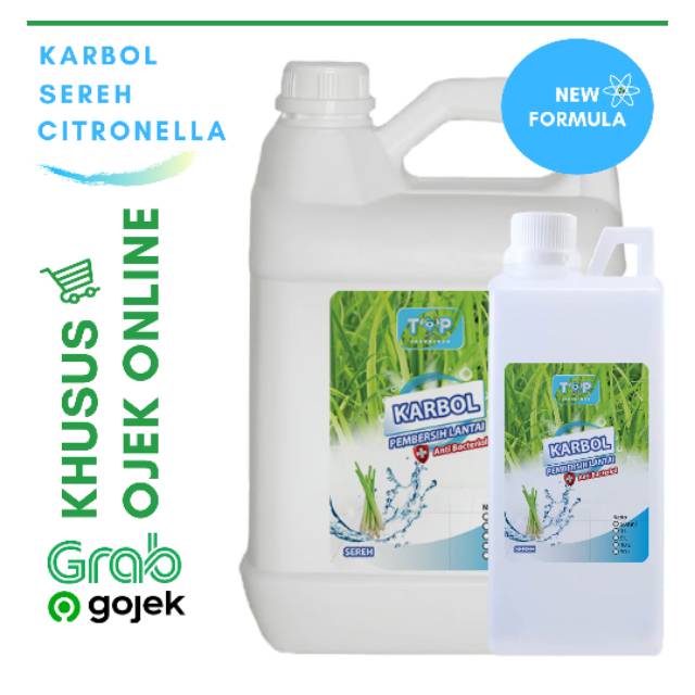 KHUSUS GOSEND / GRAB, Karbol Wangi Sereh Citronella Oil Jerigen 5 Liter