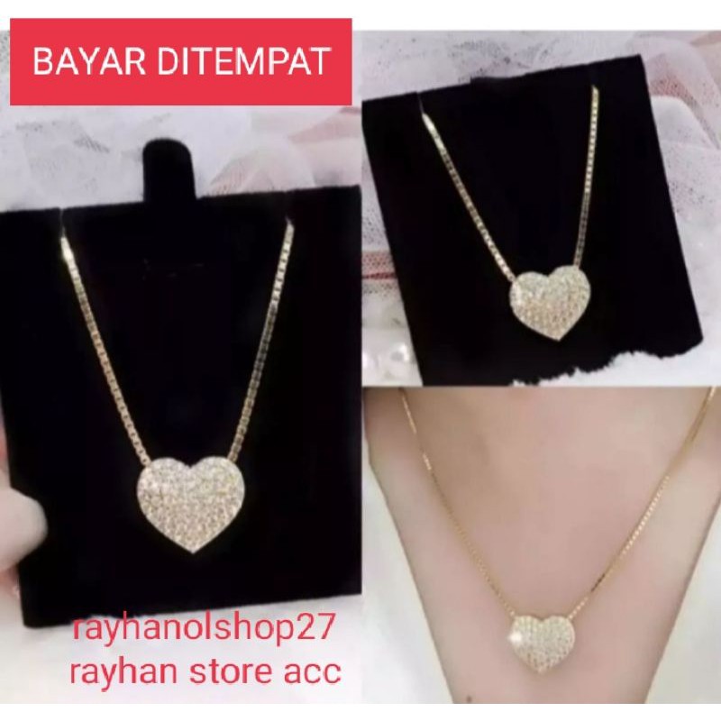 KALUNG Wanita Liontin LOVE Gold terbaru termurah