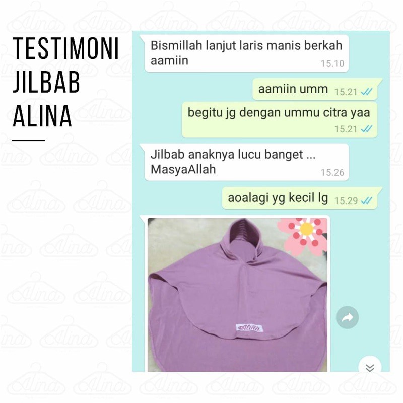 Instan Anak Tk Alina - Hijab Bergo Anak Size 2 Usia 1 2 Tahun