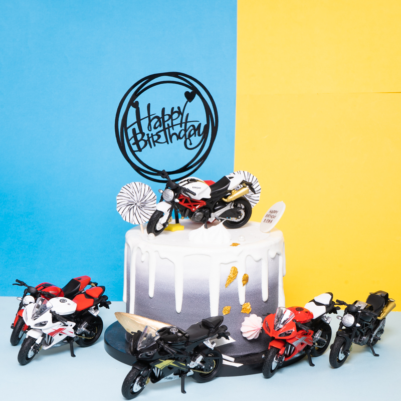 1:18 MINI Diecast Yamaha R6 Motor Lokomotif Simulasi Alloy Lokomotif Balap Model Motor Mainan Anak Laki-Laki