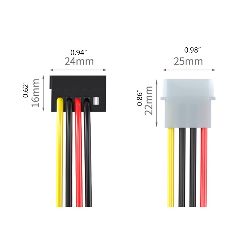 Adaptor btsg 4pin Ke 15pin 1sampai5 2.5in 3.5in Hardisk Kabel Power Supply