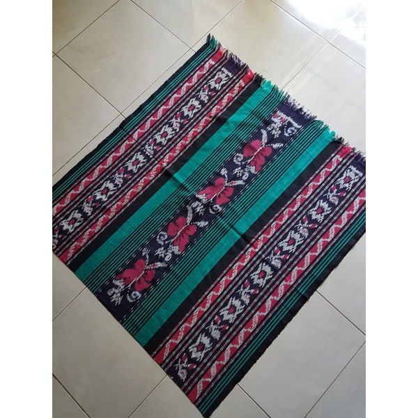 KAIN TENUN TROSO HIJAU KUPU-KUPU - KAIN TENUN TROSO ETNIK JEPARA MOTIF TERBARU