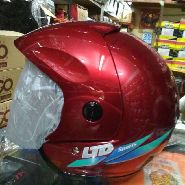 Helm LTD SPORT merah maroon original
