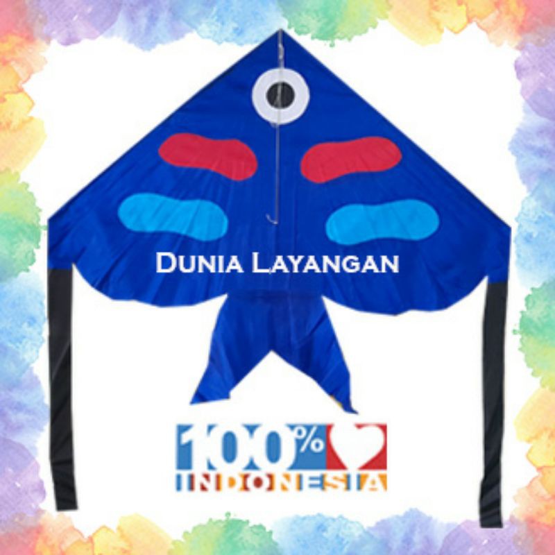LAYANG LAYANG HIAS KAIN PARASUT IKAN LAYANGAN PANTAI