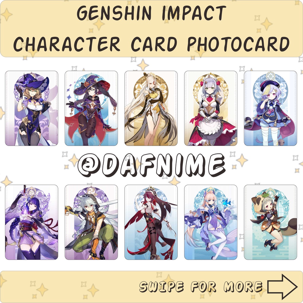 GENSHIN IMPACT CHARACTER CARD EDITION PHOTOCARD