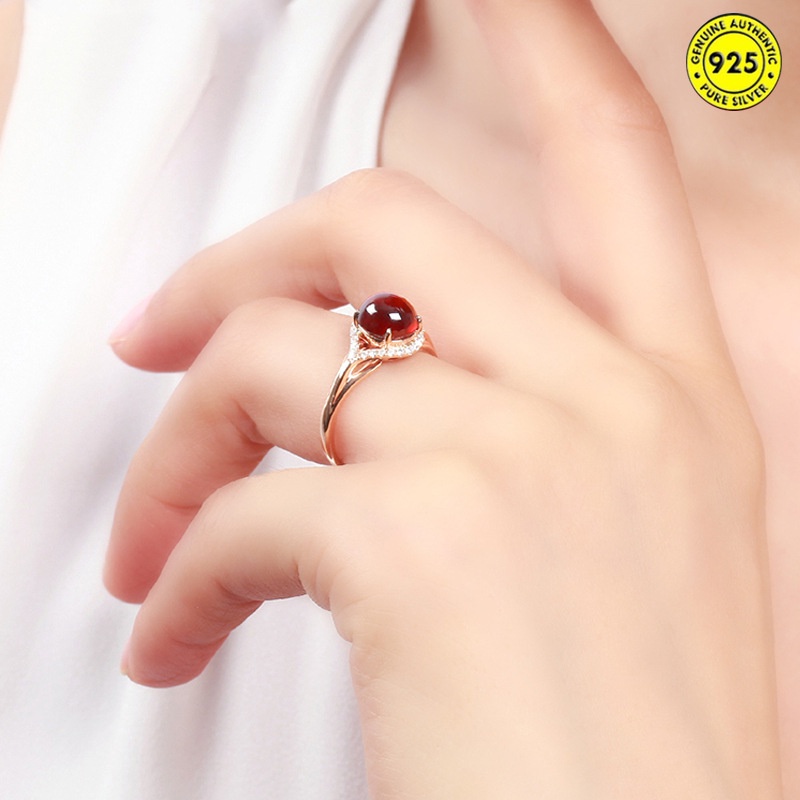 Cincin Berlian Ruby Warna Merah Untuk Pasangan