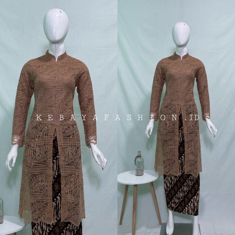 setelan tunik brokat/tunik kerah sanghai/tunik busui/tunik seleting depan