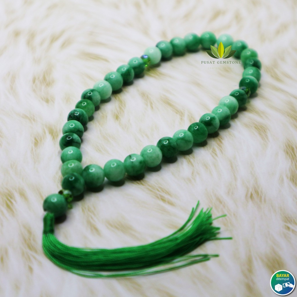 Tasbih Giok Burma 33 Butir 8 mm