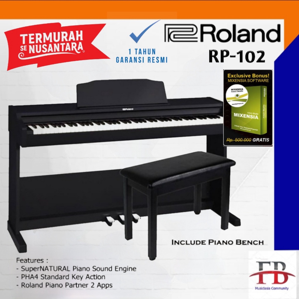 Roland RP102 / Roland RP-102 / Roland RP 102 With Bench Digital Piano