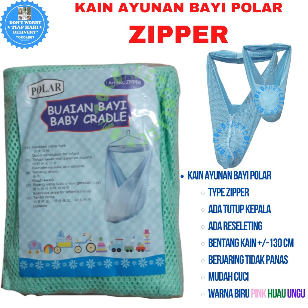 PAKET MANUAL Ayunan Bayi POLAR Kain ZIPPER Per Pegas VARIASI Hanger Perlengkapan Tidur Bayi TOKOABET