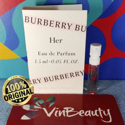 Vial Parfum OriginaL Burberry Her EDP 1.5 ml For Women Murah