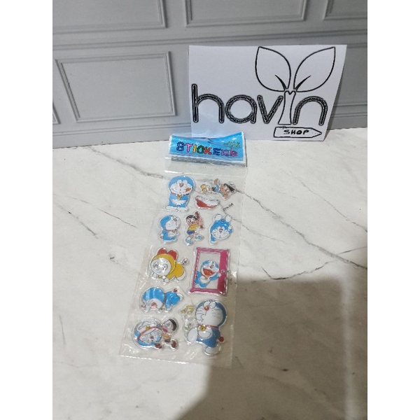 sticker anak/stiker fancy/STICKER 3D METALIK/tempelan-Doraemon