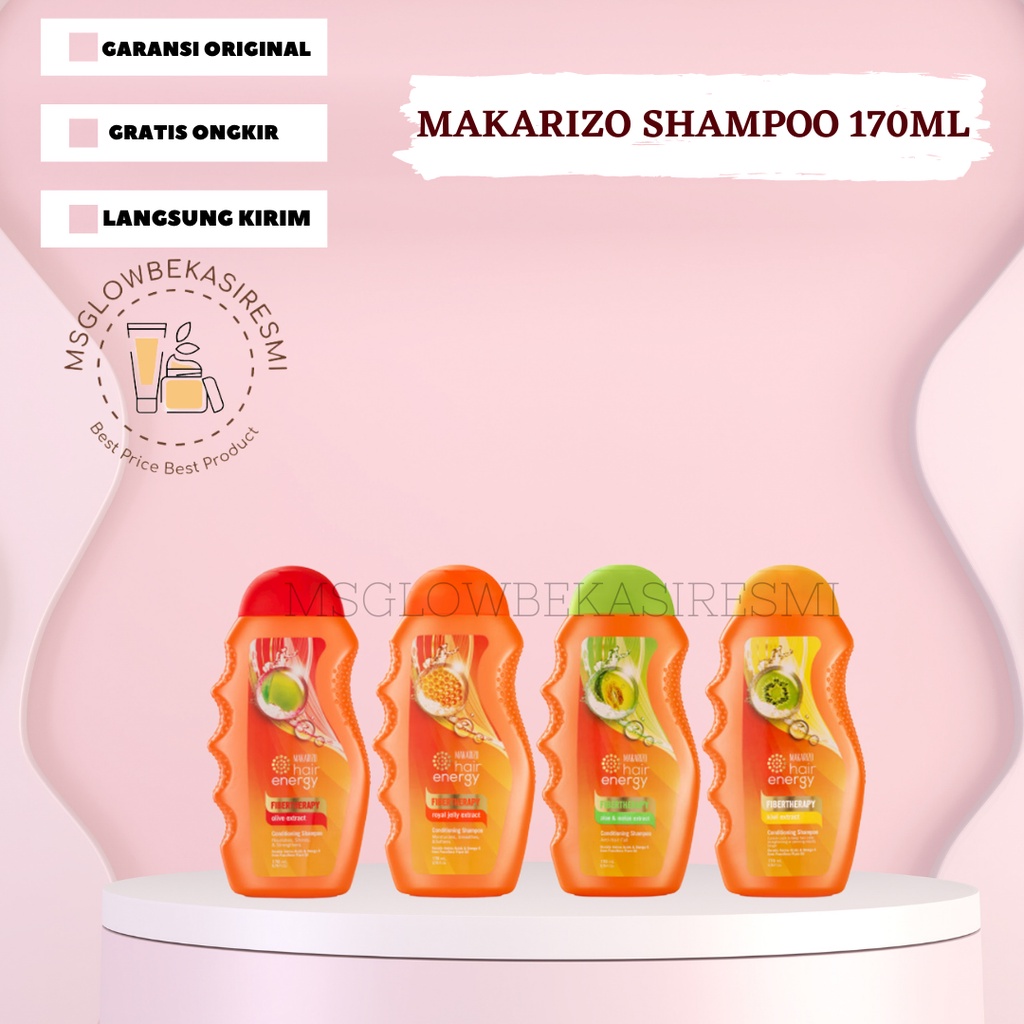 MGBR - Makarizo Hair Energy Fiberteraphy Shampoo 170ml / Makarizo Hair Energy Conditioning Shampoo -