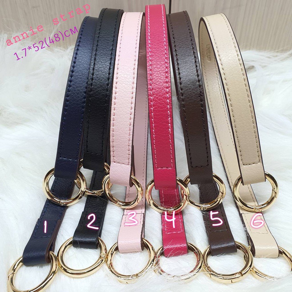 bagstrap short slim 1.7 cm leather tali tas pendek strap tas annie panjang 52 cm