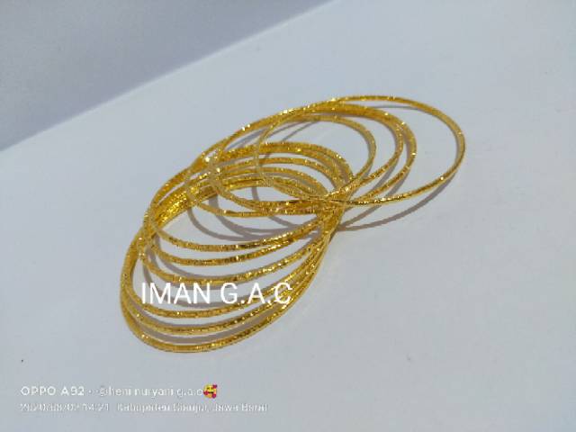 Xuping gelang keroncong india anak isi 12 pcs/gelang keoncong gold gelang xuping