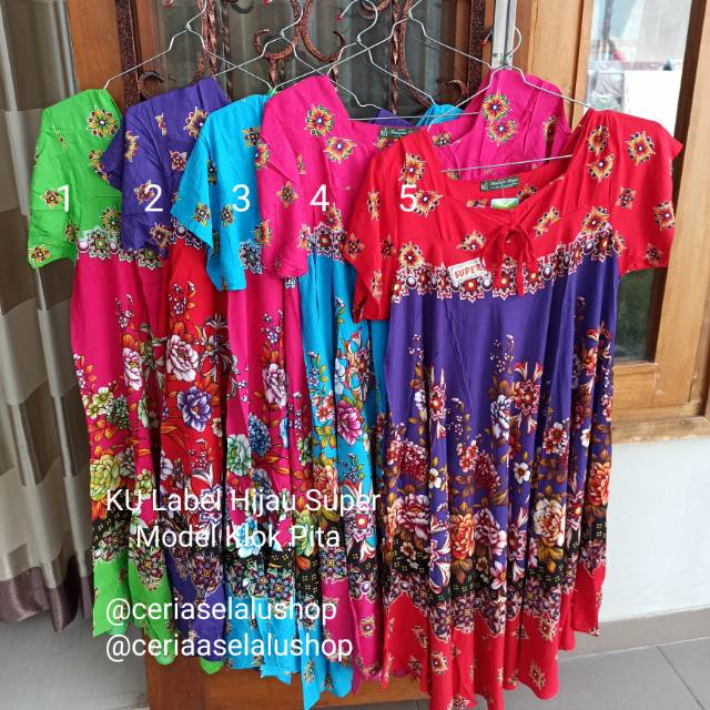 DASTER KENCANA UNGU LABEL HIJAU MODEL KLOK PITA