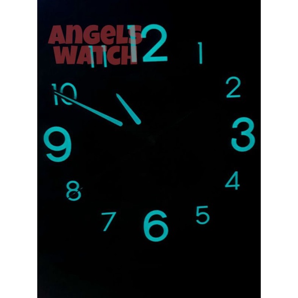 angelswatch Jam dinding glow in the dark seiko qxa721 original