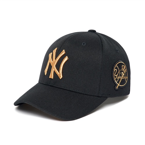 MLB NY Yankees Circle Stamp Ball Cap Black/Gold 100% Original