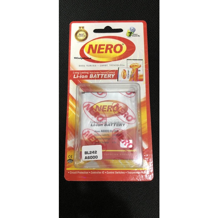 BATERAI DOUBLE POWER NERO BL242 LENOVO A6000 BATTERY BATRE