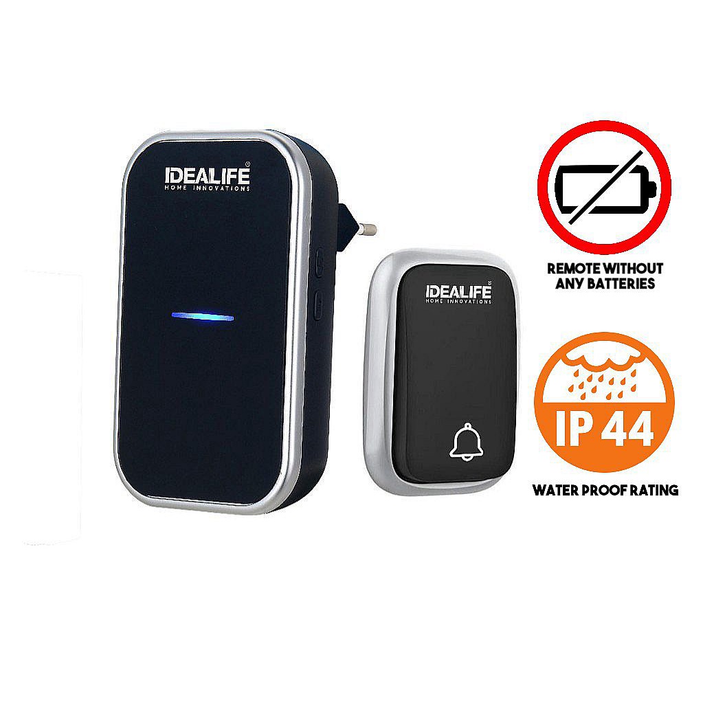 BELL PINTU / RUMAH WIRELESS IDEA LIFE L-195S HITAM 1 KNOP