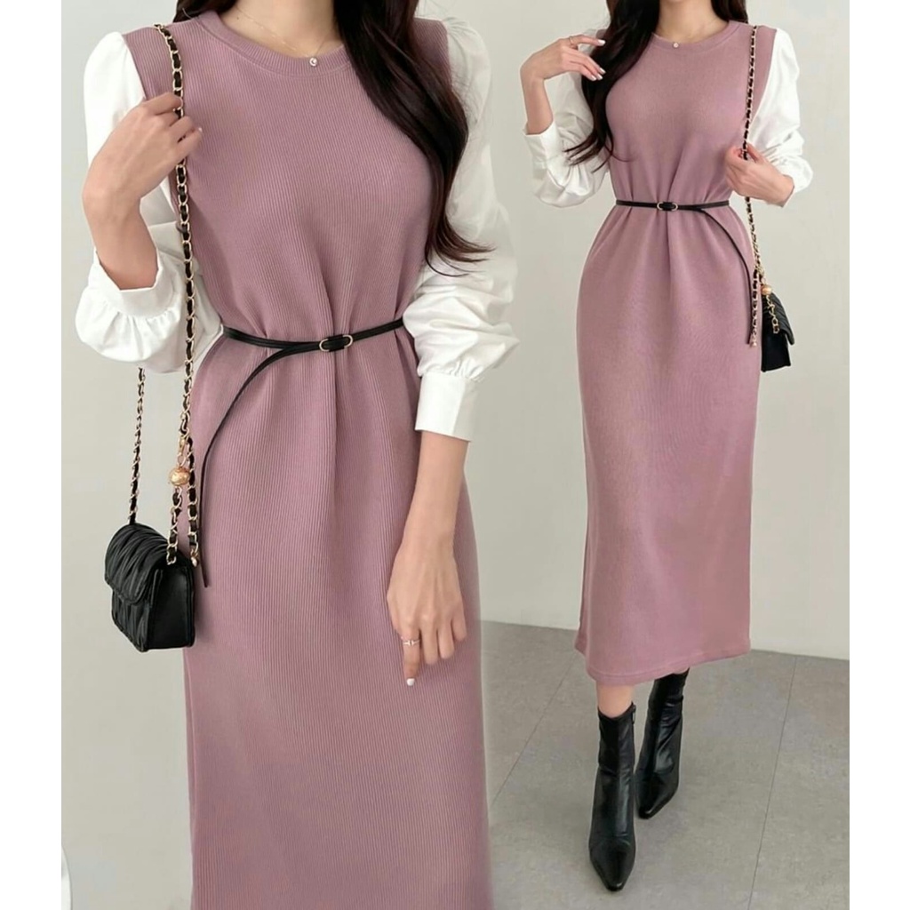 Han Dress Rajut Perempuan Mmunvii - LongDress Casual Wanita Terbaru