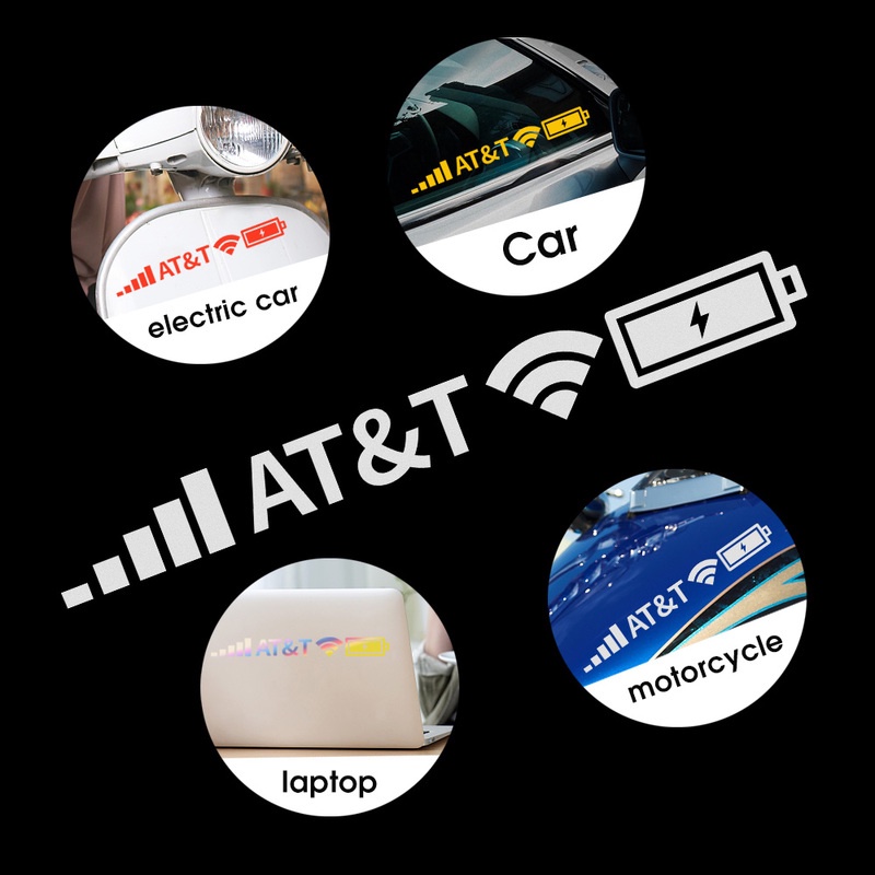 Stiker Peringatan Sinyal Wifi Tahan Air Viskositas Tinggi Untuk Mobil / Motor