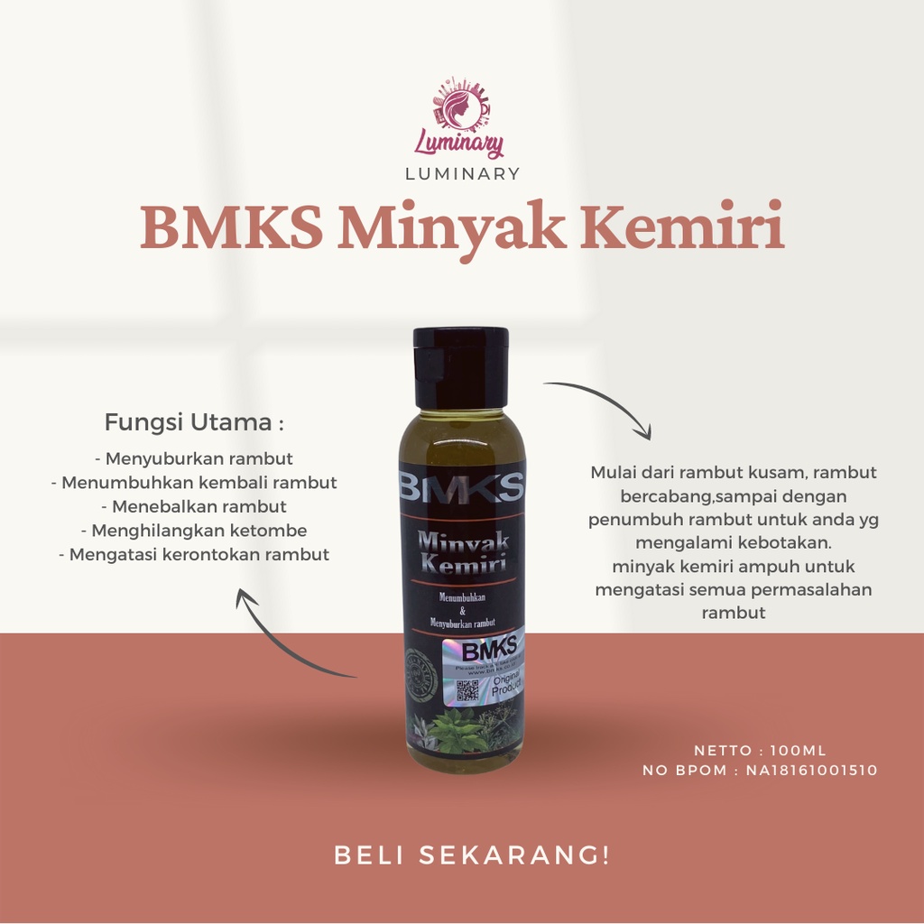 BMKS Minyak Kemiri Black Magic Vitamin Penumbuh Rambut Minyak Rambut Pria Perawatan Rambut Rusak Original BPOM