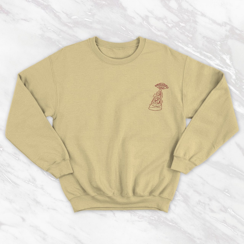 CREWNECK WANITA OVERSIZE TAKING UVO BORDIR / SWEATER WANITA SIZE M TO XXL PREMIUM FLEECE TEBAL HAL,US TERBARU'