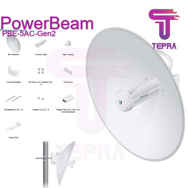 Ubiquiti PBE 5AC Gen2 PowerBeam 5Ghz AC Gen2 25dBi