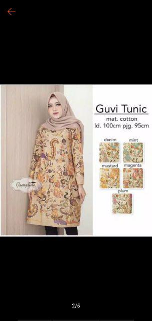 Guvi Tunic Batik Tunik Cendrawasih Batik Cewek Merak Papua Iriana Seragam Batik Kerja Jumbo Xxxl